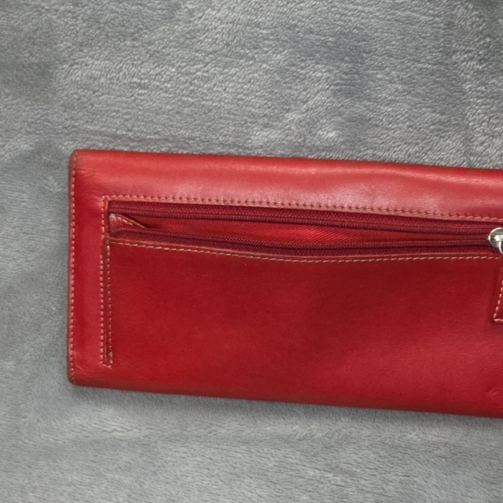 Vintage Tusk Red Leather Wallet Womens - Picture 6 of 8